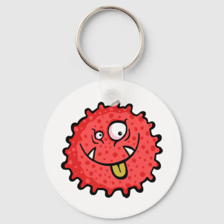 Red Spotted Germ Pathogen Key Ring