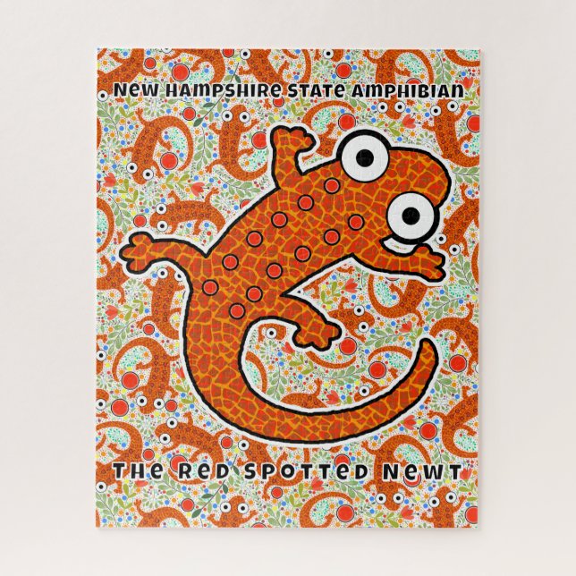 Red Spotted Newt - New Hampshire State Amphibian Jigsaw Puzzle (Vertical)