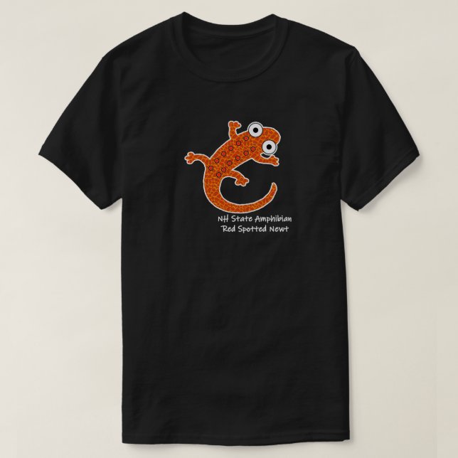 Red Spotted Newt - New Hampshire State Amphibian T-Shirt (Design Front)