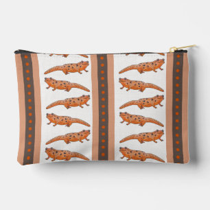 Red-Spotted Newt Stripe Zipper Pouch