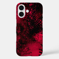 Red Spray Paint Effect iPhone 16 Case