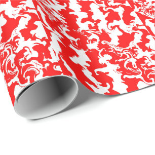 Red Spray Wrapping Paper