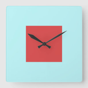 Red Square Acrylic Wall Clock