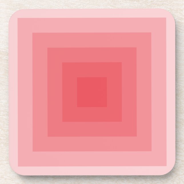 Red Square Geometric Coaster (Front)
