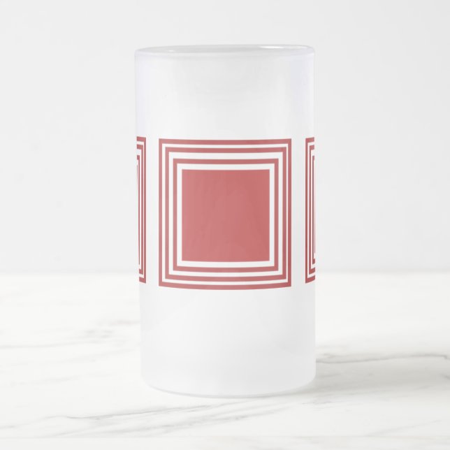 RED SQUARE GLASS MUG (Center)