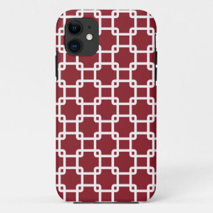 Red Square Link Pattern iPhone 5 Case