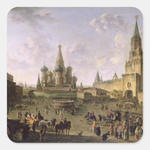 Red Square, Moscow, 1801 Square Sticker