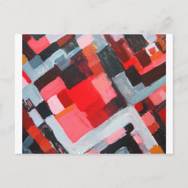 Red Square Residential District( expressionism) Postcard (Front)