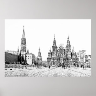 Red Square sketch Poster