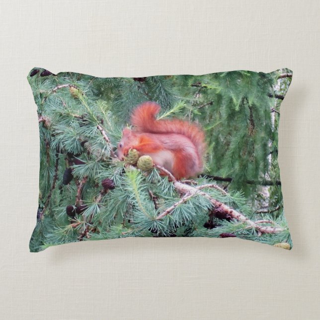 Red Squirrel Decorative Cushion (Front)