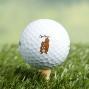 Red Squirrel Design Personalised Golf Balls