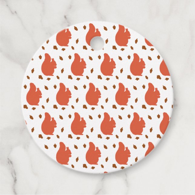 Red Squirrel  Favour Tags (Front)