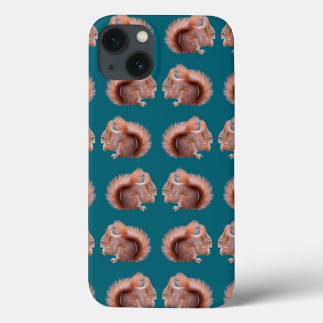 Red Squirrel Frenzy iPad Case (Back)