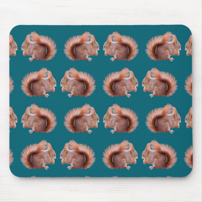 Red Squirrel Frenzy Mousemat (Front)