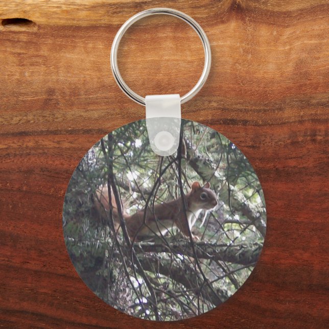 Red Squirrel Keychain (Back)
