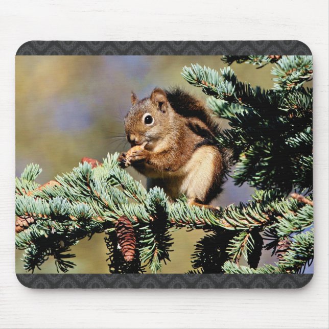 Red Squirrel Mouse Mat (Front)