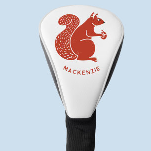 Red Squirrel Personalised Golf Head Cover