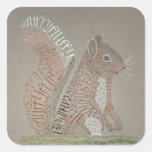 Red squirrel sticker