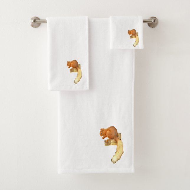 Red Squirrel Towel Set (Insitu)