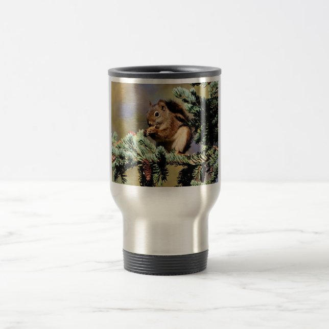 Red Squirrel Travel Mug (Center)
