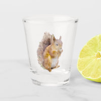 Red squirrel watercolor