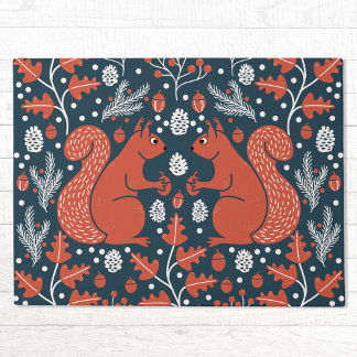 Red Squirrels in the Forest Doormat