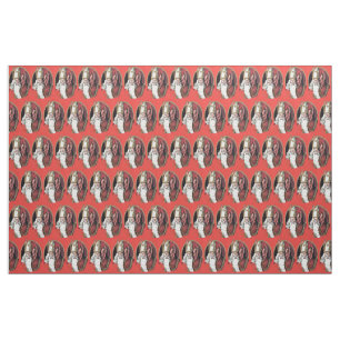 Red St Nicholas Krampus Fabric