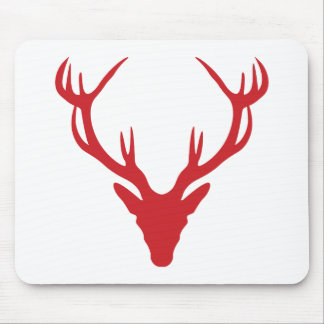 Red Stag Head Christmas or Stag Party Mouse Mat