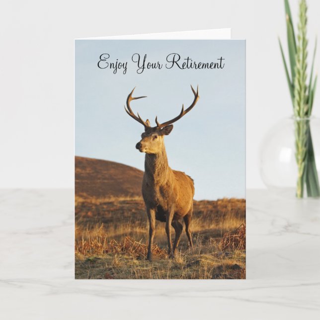 Red Stag Retirement Card (Front)
