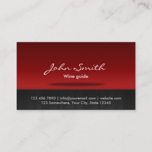 Red Stage Wine Tasting Business Card