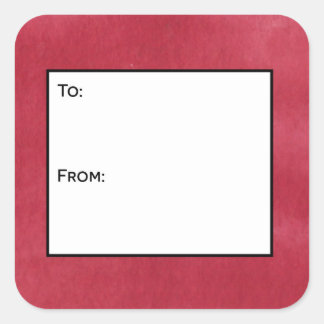 Red Stained Glass Gift Tag Stickers