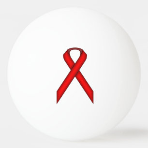 Red Standard Ribbon by Kenneth Yoncich Ping Pong Ball
