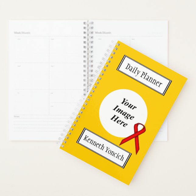 Red Standard Ribbon by Kenneth Yoncich Planner (Display)