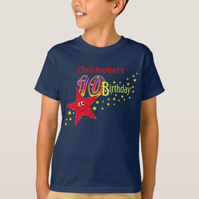 Red Star 10th Birthday Shirt (Front)