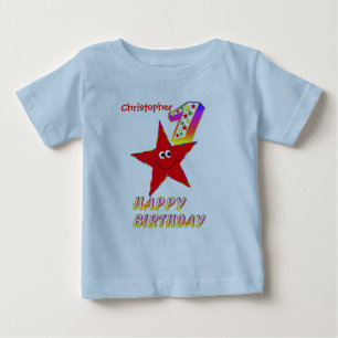 Red Star 1st Birthday Shirt