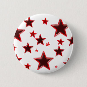 Red Star 6 Cm Round Badge