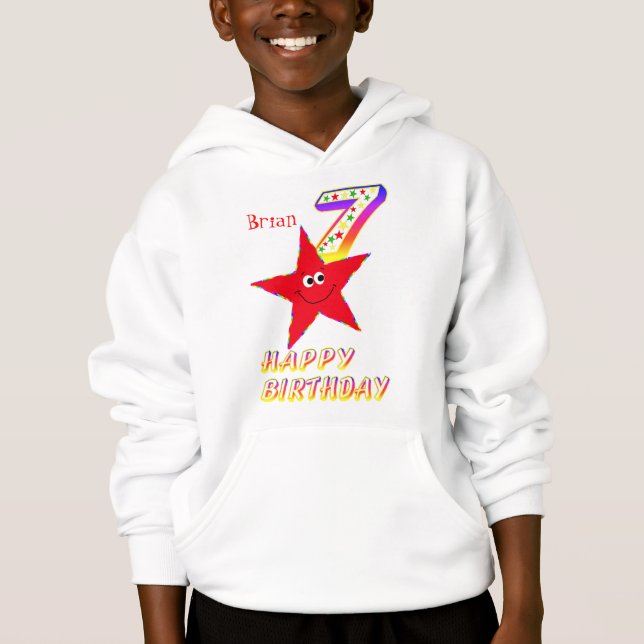 Red Star 7th Birthday Shirt (Front)