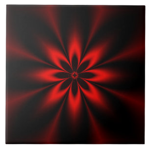 Red Star Burst Tile