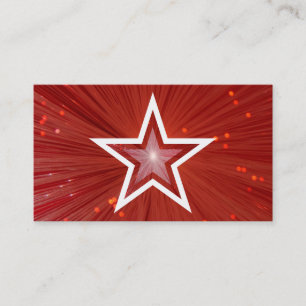 Red Star business card template white back