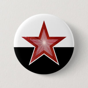 red Star button white black