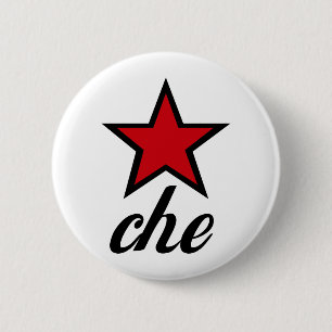 Red Star Che Guevara! 6 Cm Round Badge