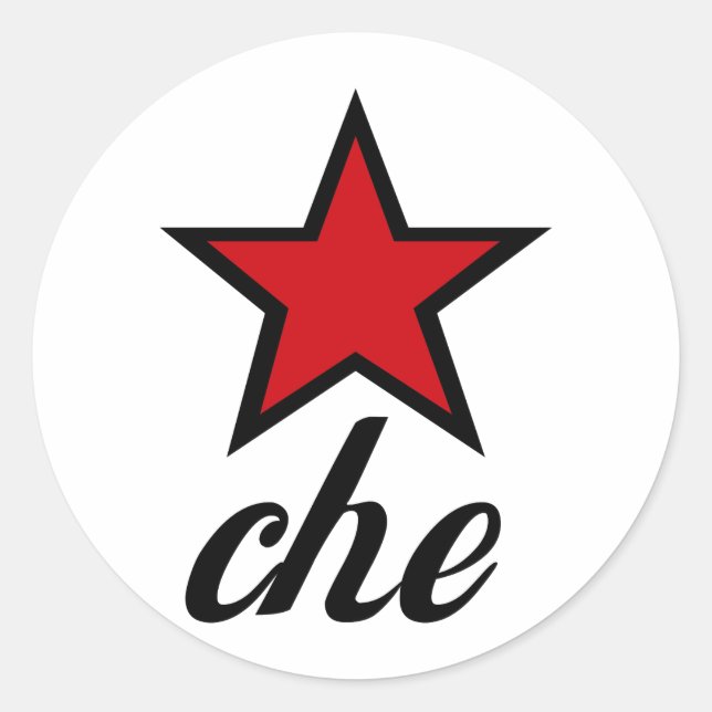 Red Star Che Guevara! Classic Round Sticker (Front)
