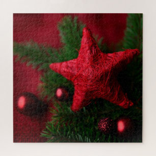 Red Star Christmas Jigsaw Puzzle