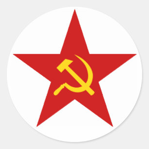 Red Star Classic Round Sticker