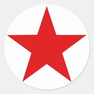 Red Star ★ Classic Round Sticker