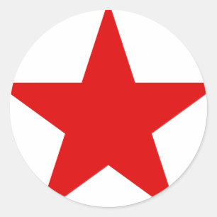 Red Star Communist Socialist Classic Round Sticker