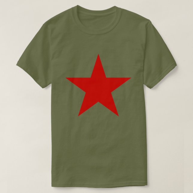 Red Star ★ Communist Socialist Soviet Anarchist T-Shirt (Design Front)