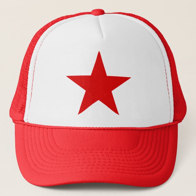 Red Star ★ Communist Socialist Soviet Star Trucker Hat (Front)