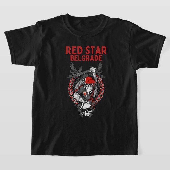 Red Star Crvena Zvezda  T-Shirt (Laydown)