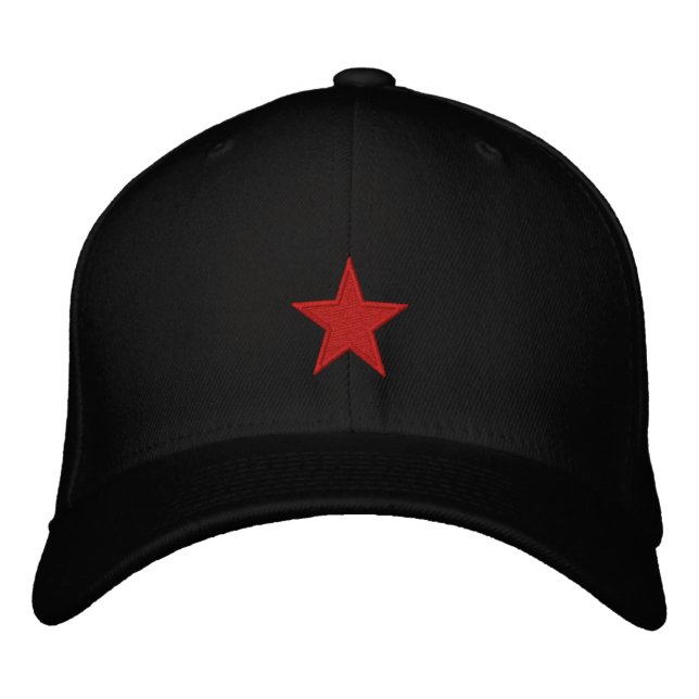 Red Star Embroidered Hat (Front)